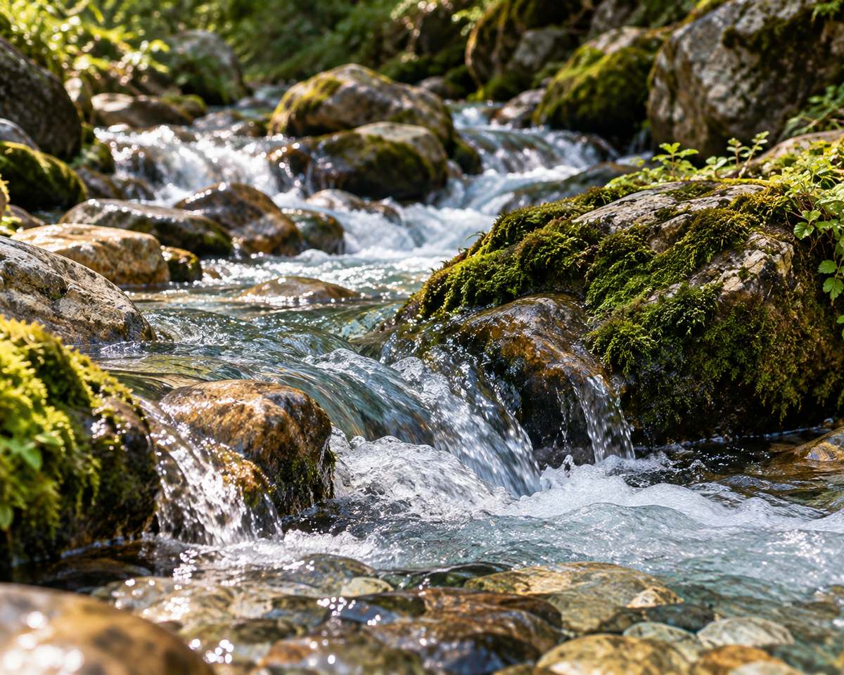 Protected natural mineral water spring in the Shivalik foothills